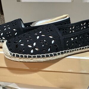 MICHAEL Michael Kors Black Floral Cut-Out Loafers